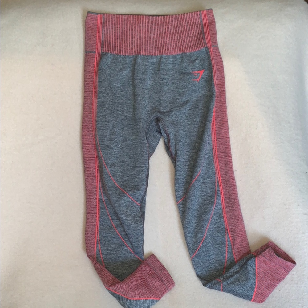 Gymshark Gray and Pink Leggings Women’s Size Medium